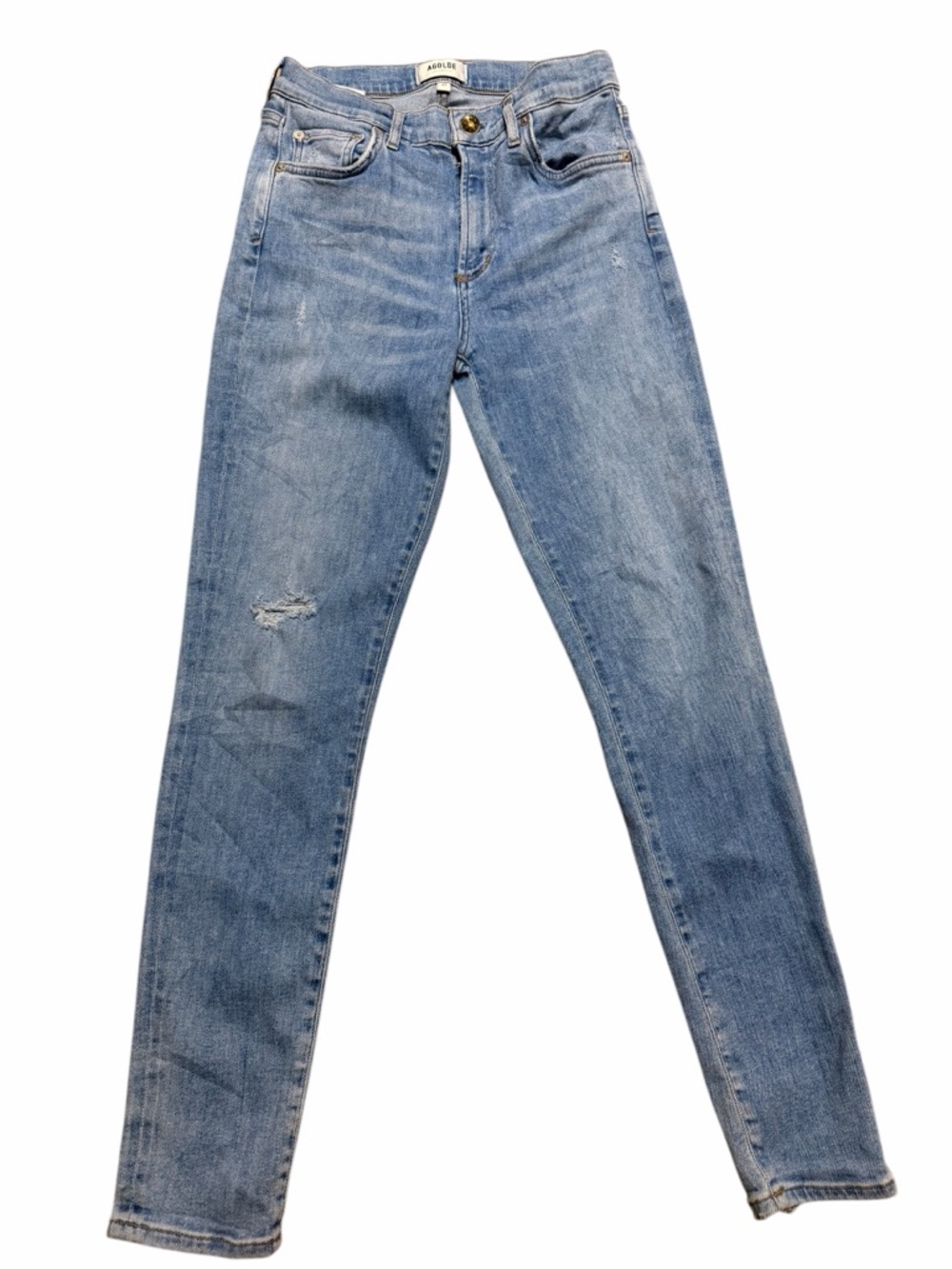 Agolde Light Blue High-Rise Skinny Jeans